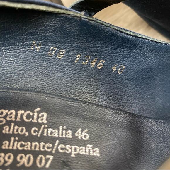 Pedro Garcia Satin Leather Heels Blue - Picture 11 of 13